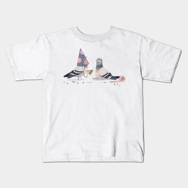 Pigeon Eyed Kids T-Shirt by Melissa Jan